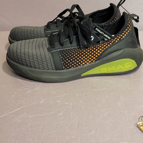 Shaq | Shoes | Shaq 3d Print Neon Athletic Sneaker Boys 6 Black Orange | Poshmark